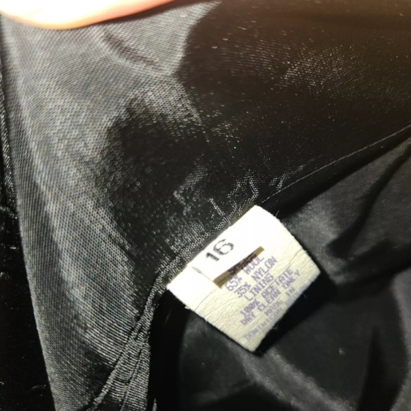 Winter Time by HERMAN KAY Wool Jacket Coat Overcoat Button Herringbone Size 16W - Picture 4 of 5